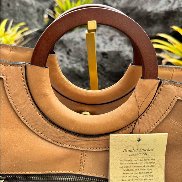 Patricia Nash Braided Stitch Leather Luni Tote – Naturale - Picture 7 of 10